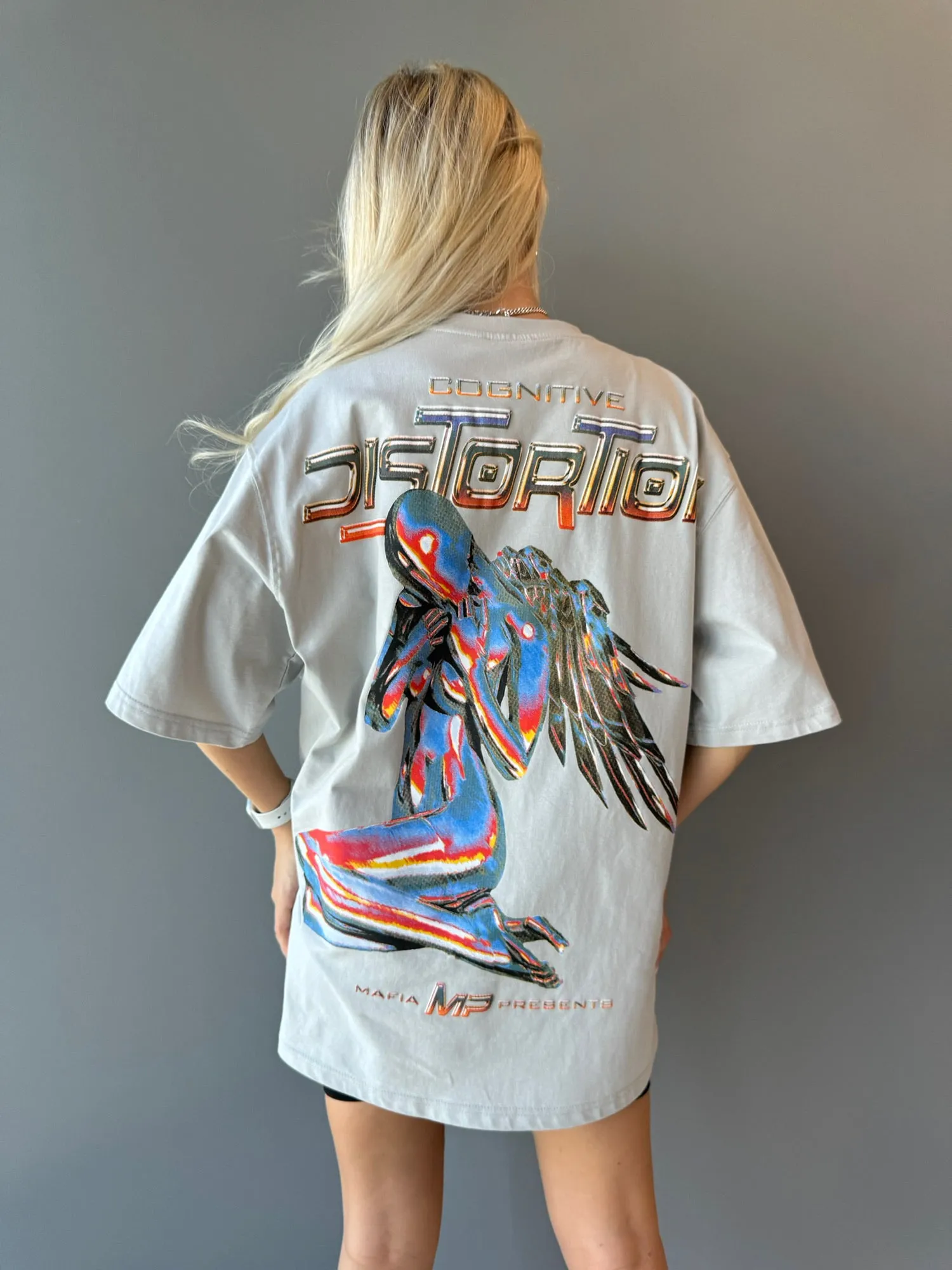 Oversize Distortion T-shirt - Grey