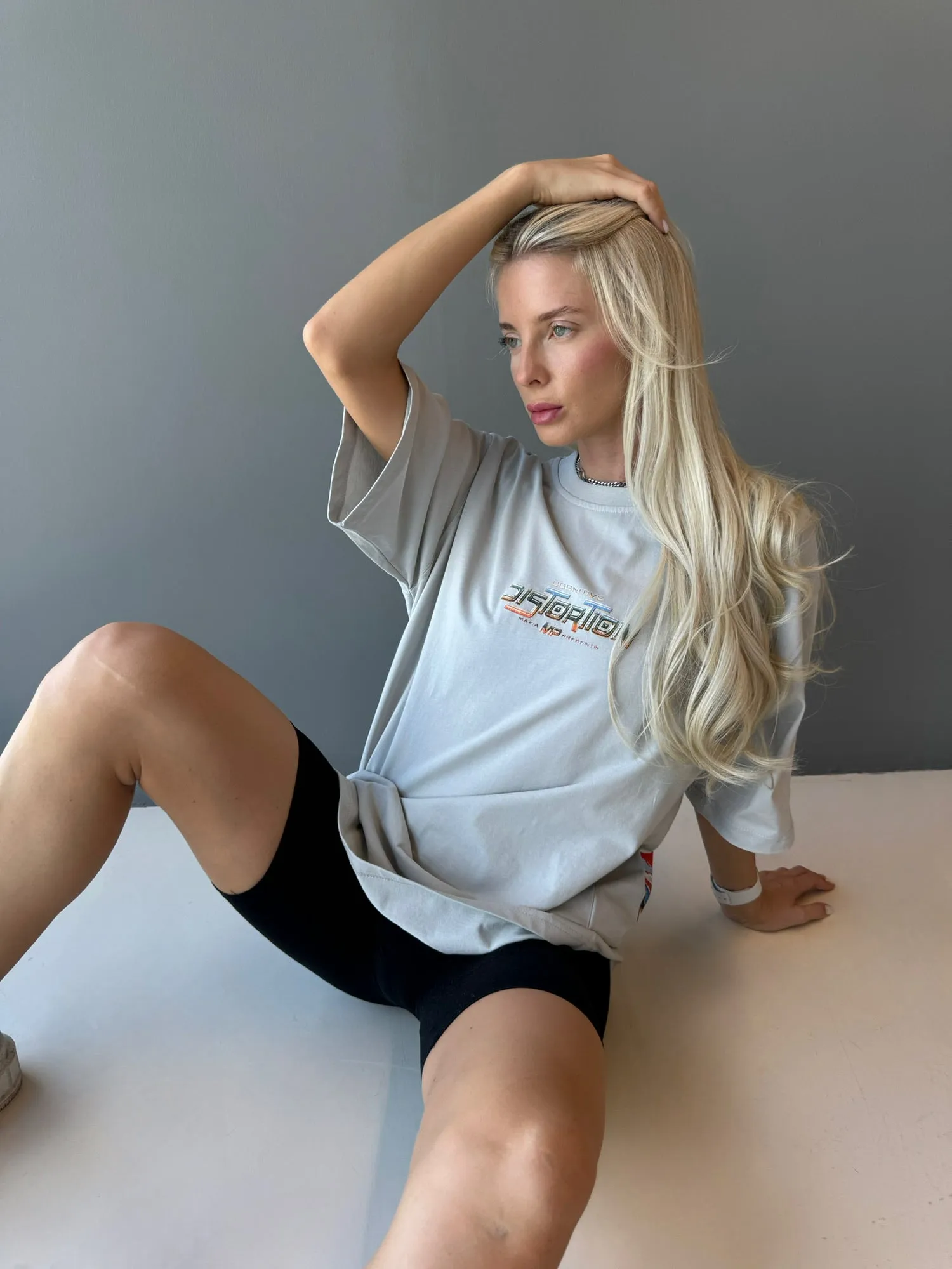 Oversize Distortion T-shirt - Grey
