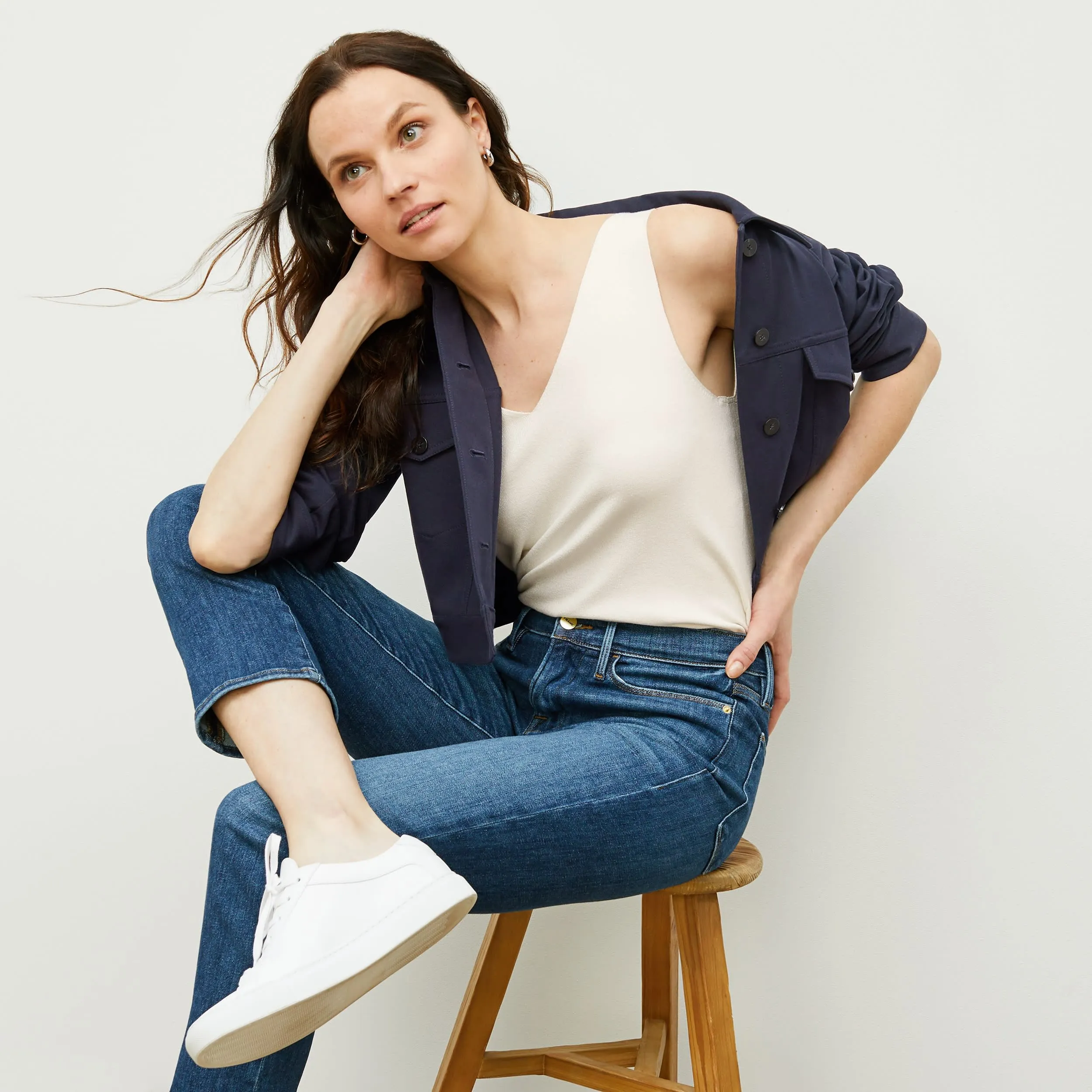 Peggy Top  -  Eco 365Knit :: Ivory