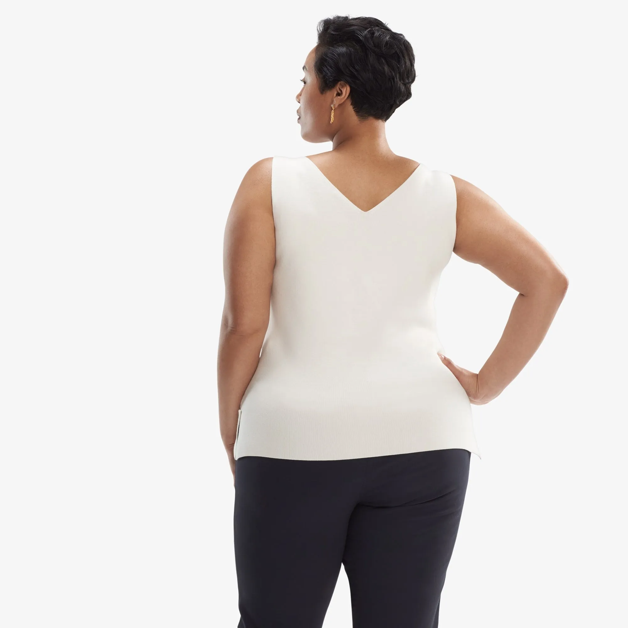 Peggy Top  -  Eco 365Knit :: Ivory
