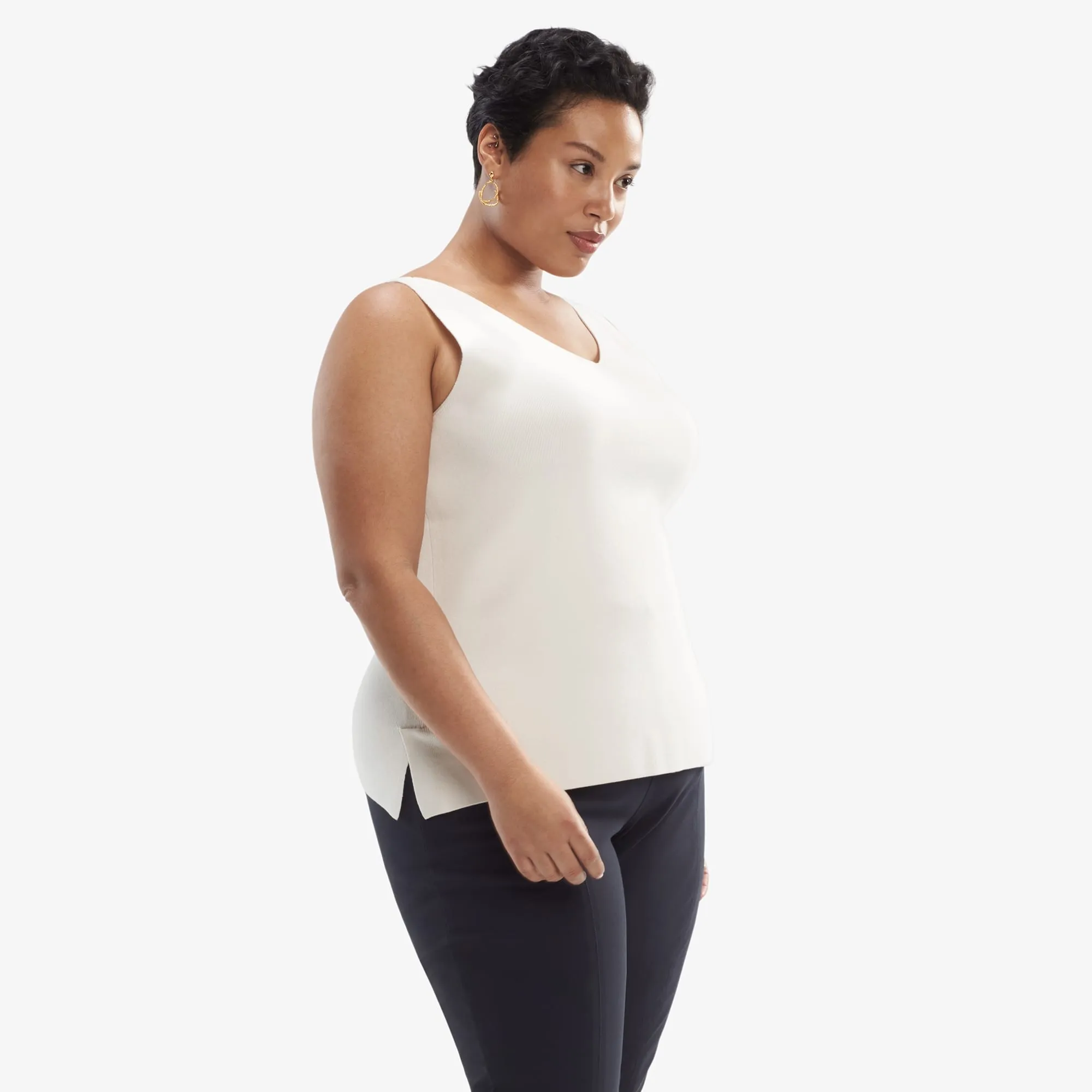 Peggy Top  -  Eco 365Knit :: Ivory