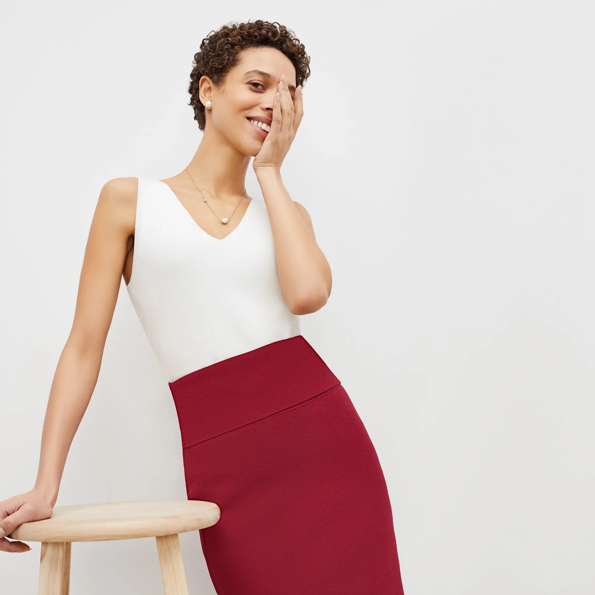 Peggy Top  -  Eco 365Knit :: Ivory