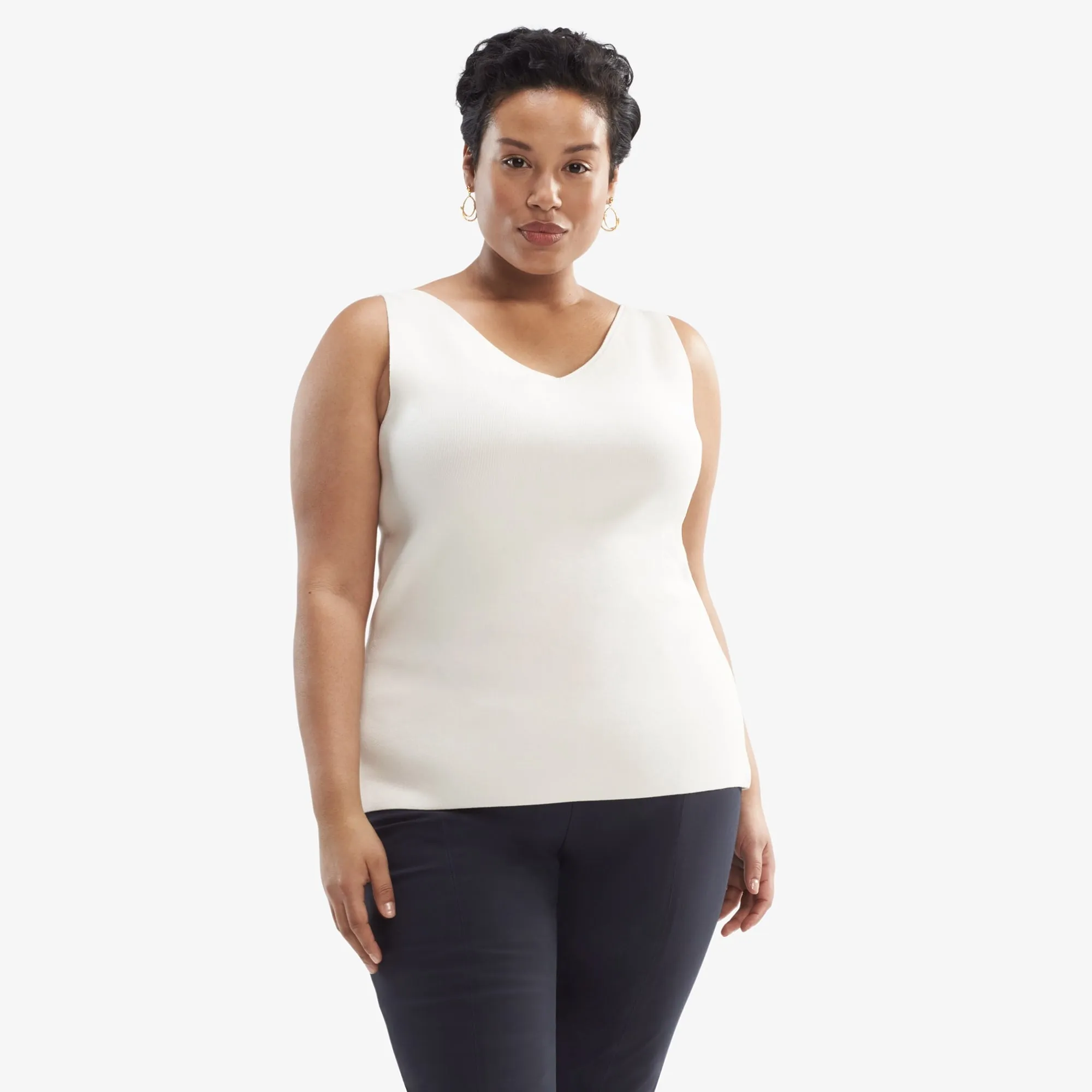 Peggy Top  -  Eco 365Knit :: Ivory