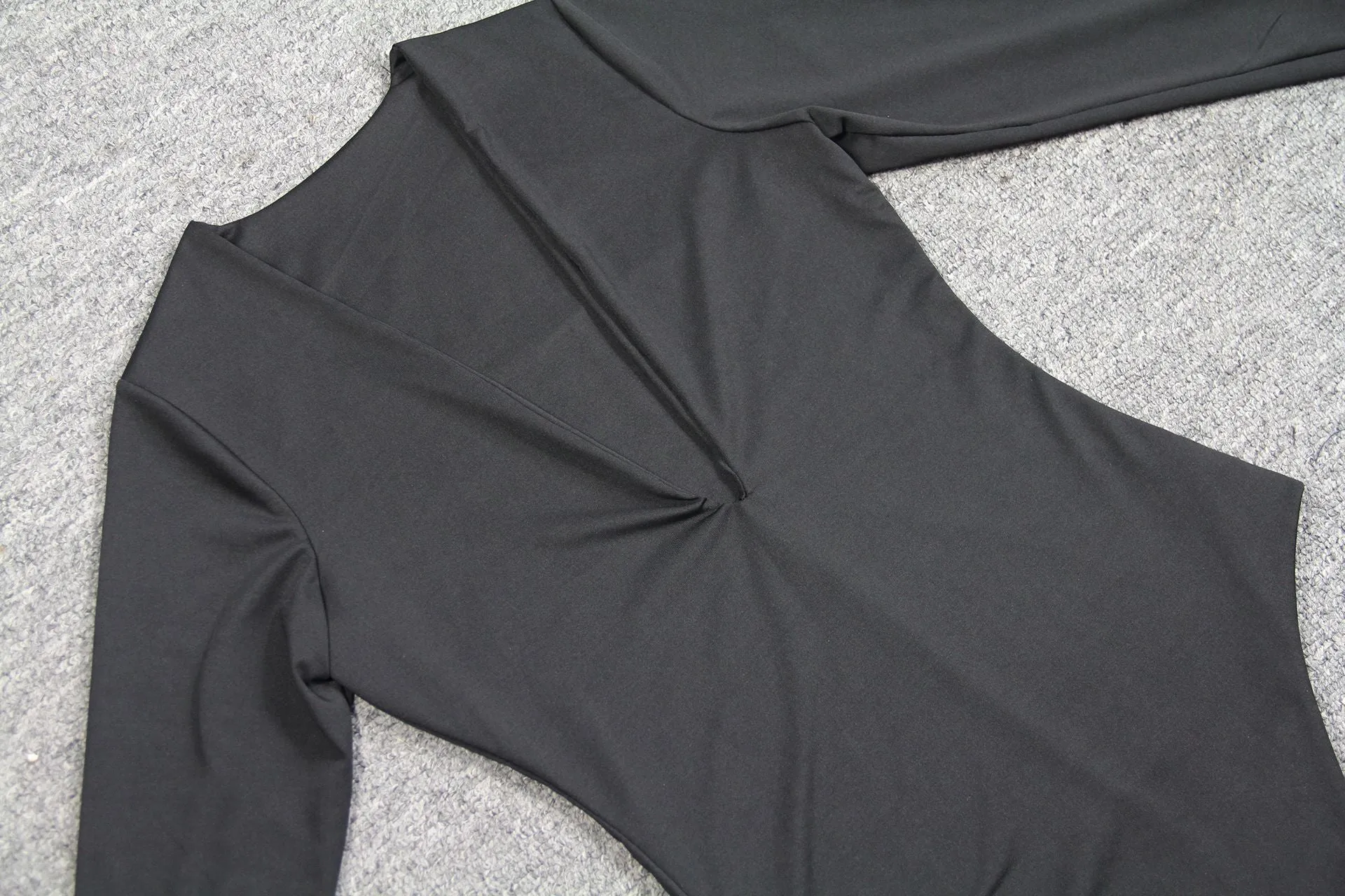 Plus Size V Neck Long Sleeve Bodysuit