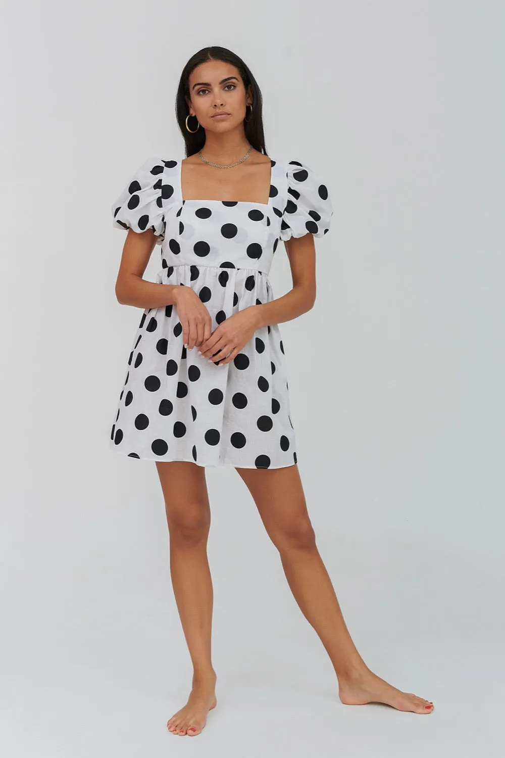 Polka Dot Babydoll Dress