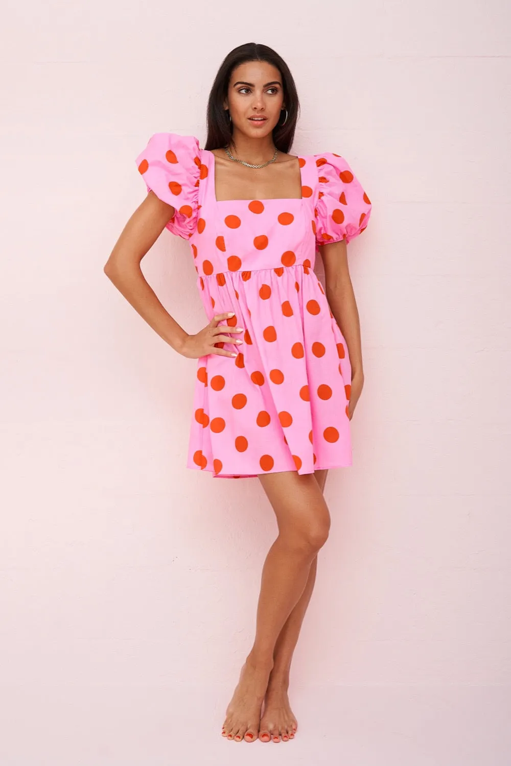 Polka Dot Babydoll Dress