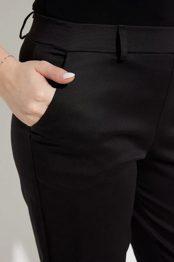 Pull On Tailored Cropped Pant Style 232156 | Black