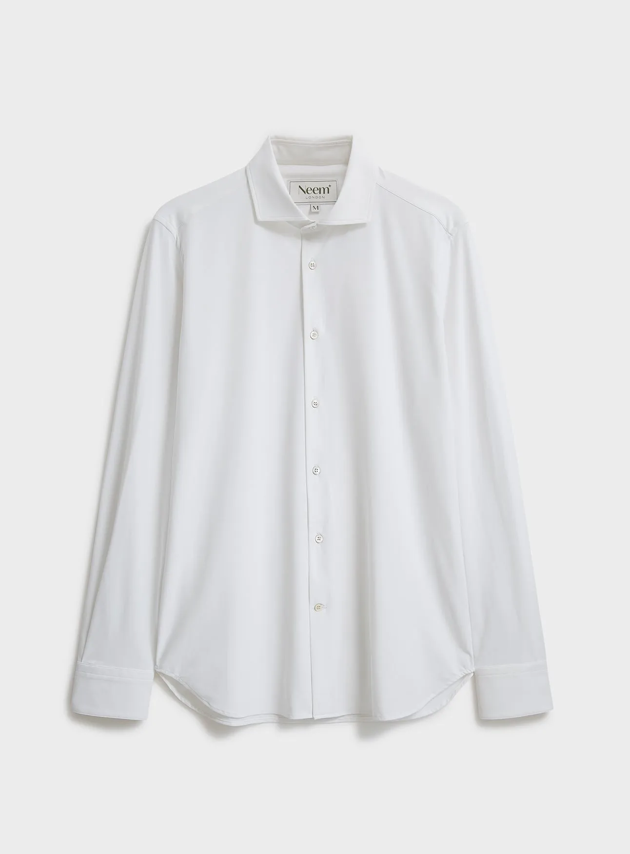 Recycled Italian White Cut Away Comfort Shirt