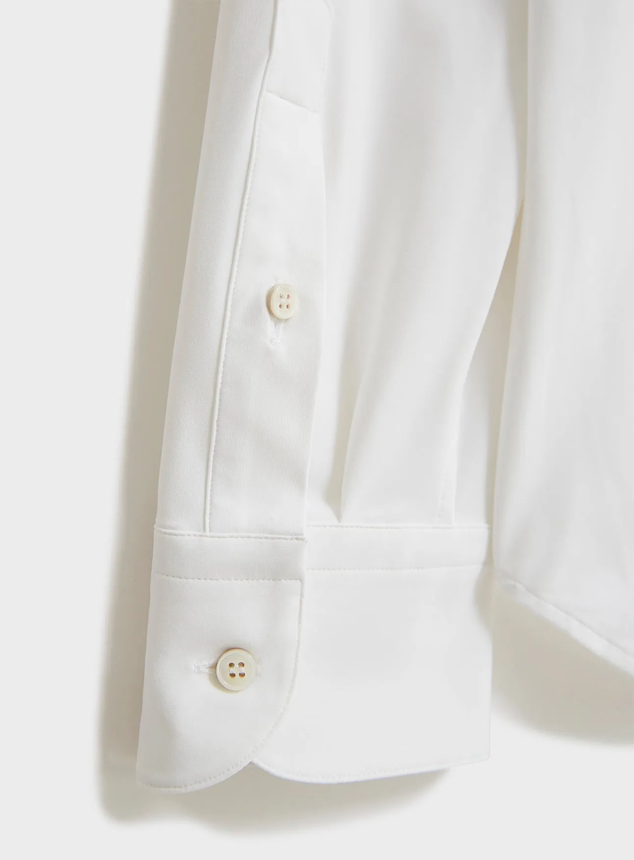 Recycled Italian White Cut Away Comfort Shirt