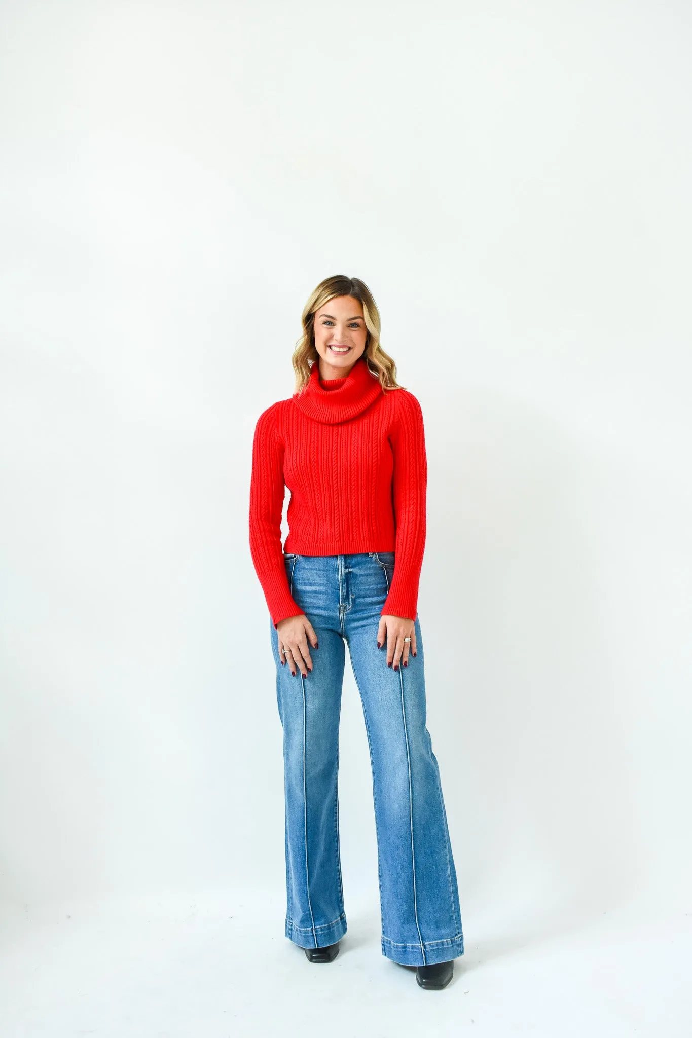 Red-y To Cuddle Turtleneck Sweater