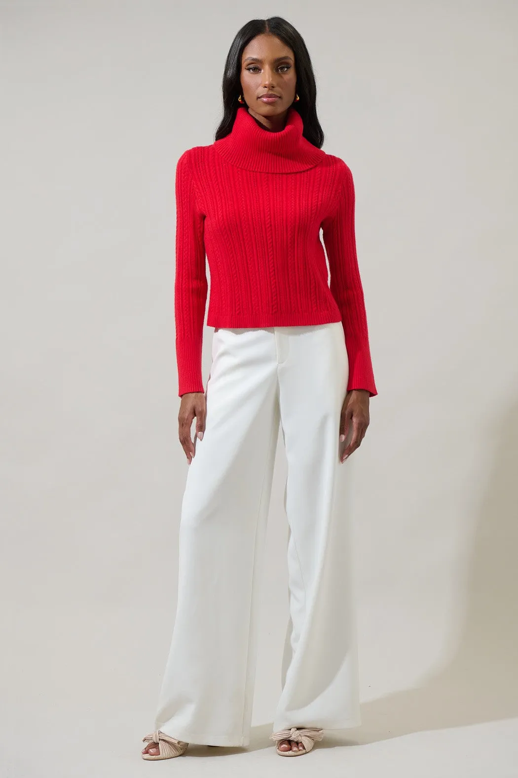 Red-y To Cuddle Turtleneck Sweater