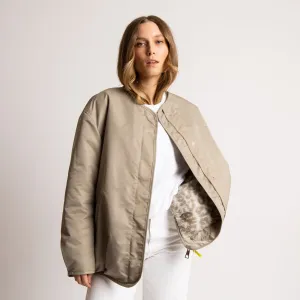 Reversible Bomber Jacket - stone/leo stone-sand