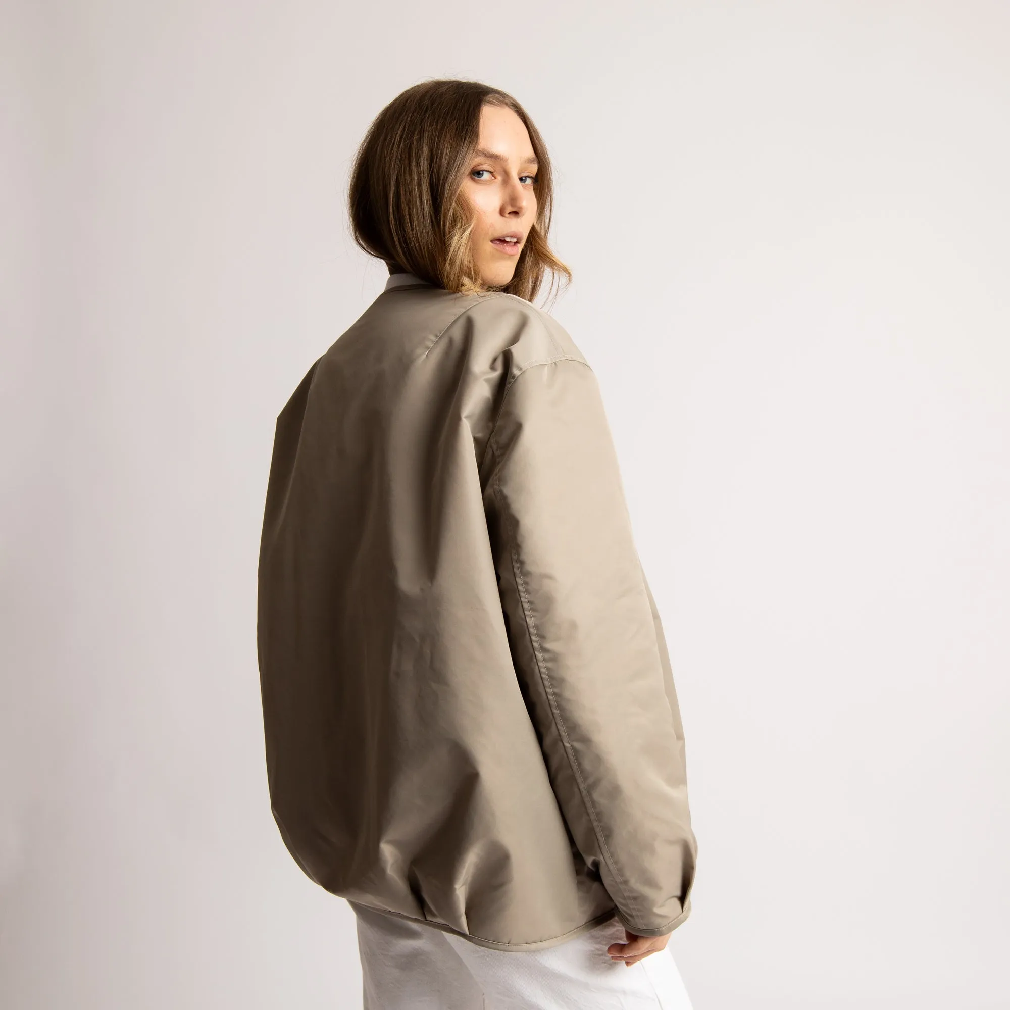 Reversible Bomber Jacket - stone/leo stone-sand