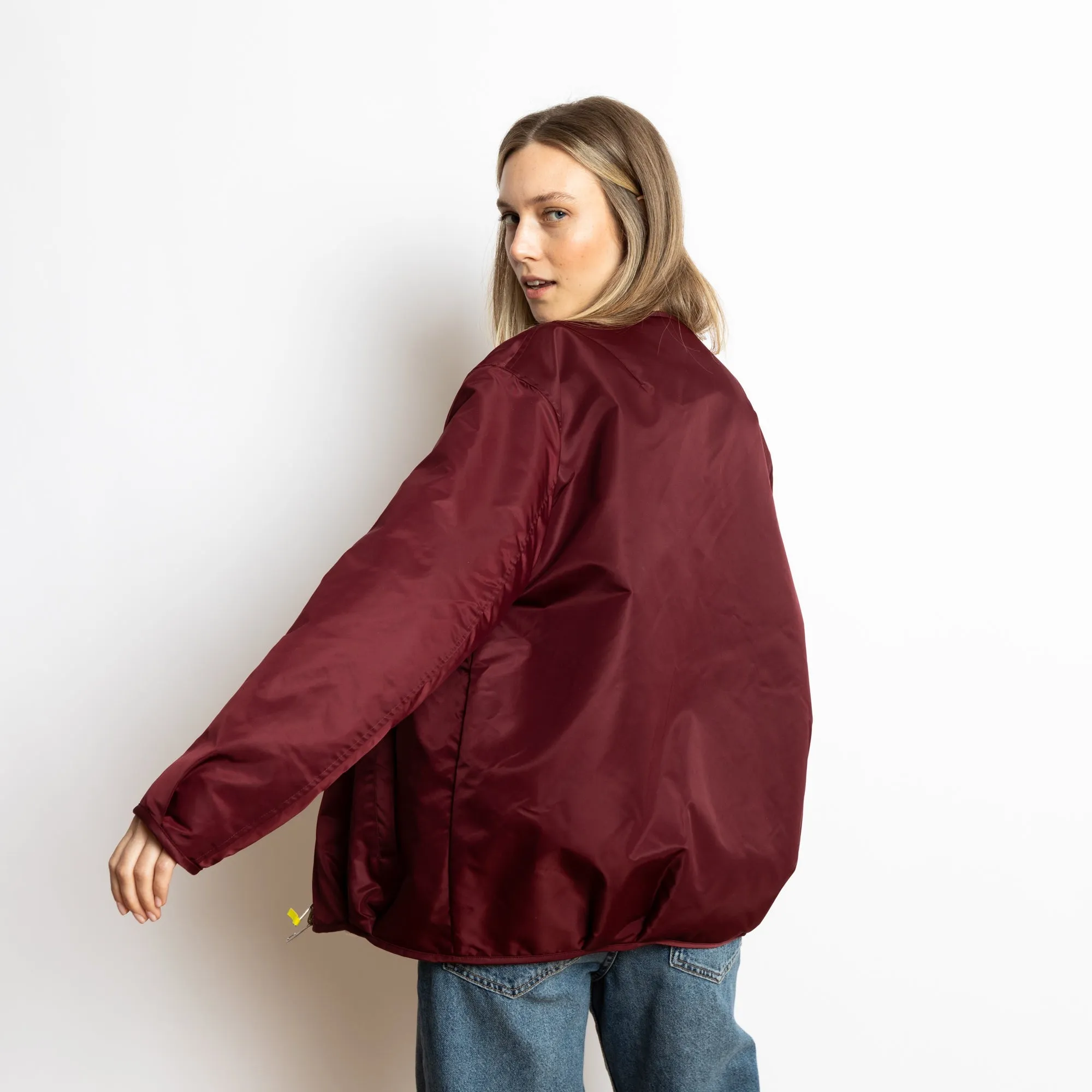 Reversible Bomber Jacket - wine red/sand