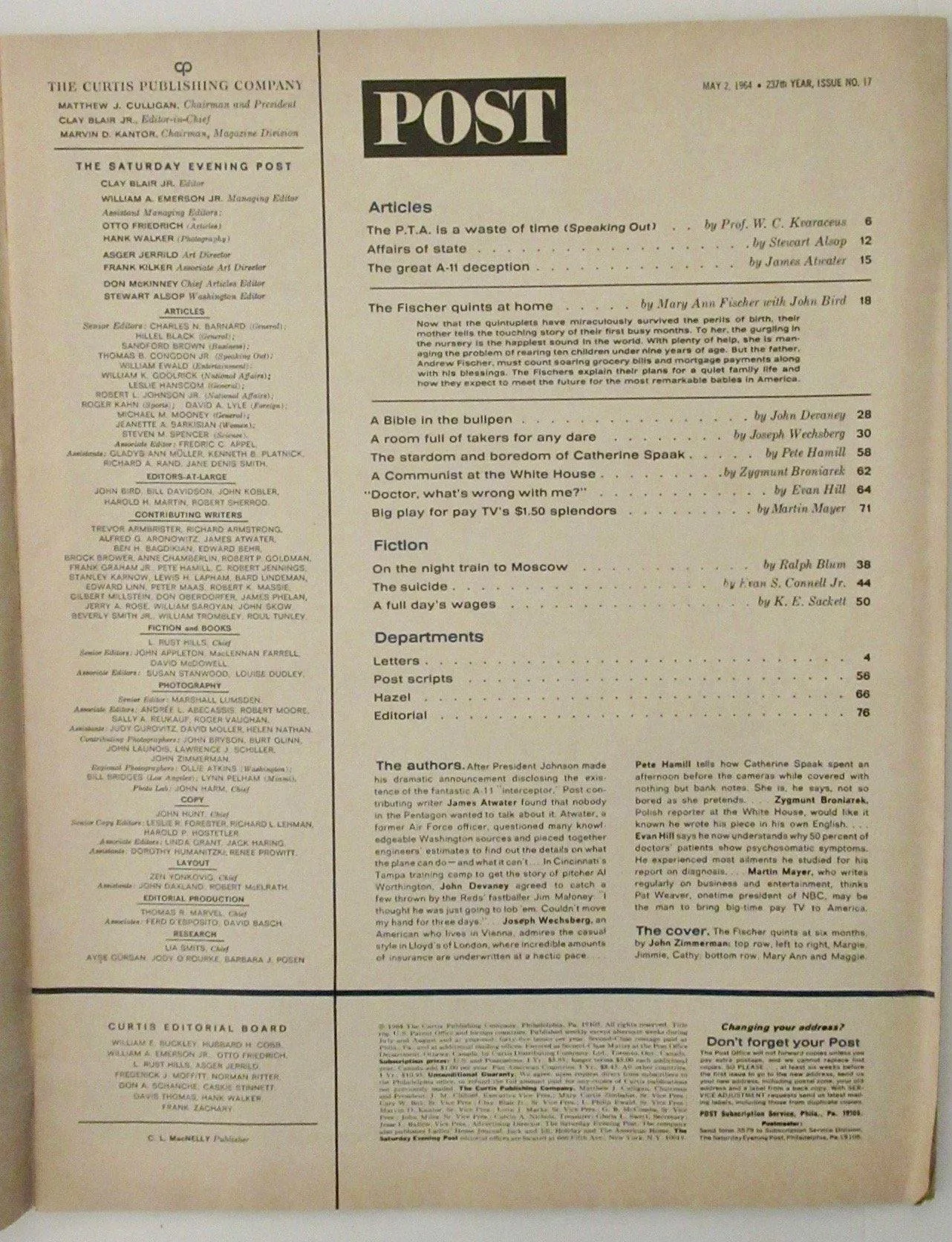 Saturday Evening Post Magazine May 2, 1964