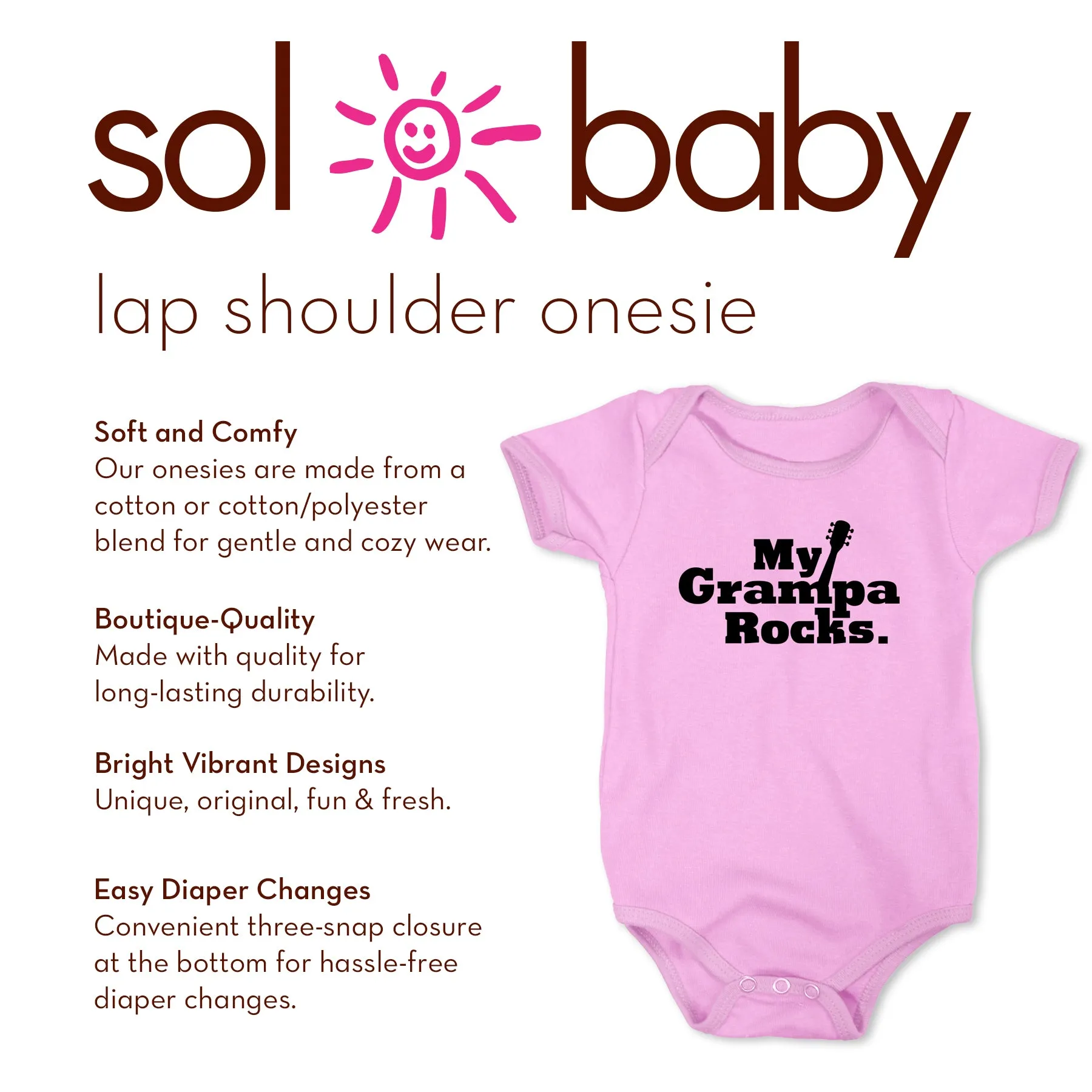 Sol Baby Original My Grampa Rocks Bodysuit