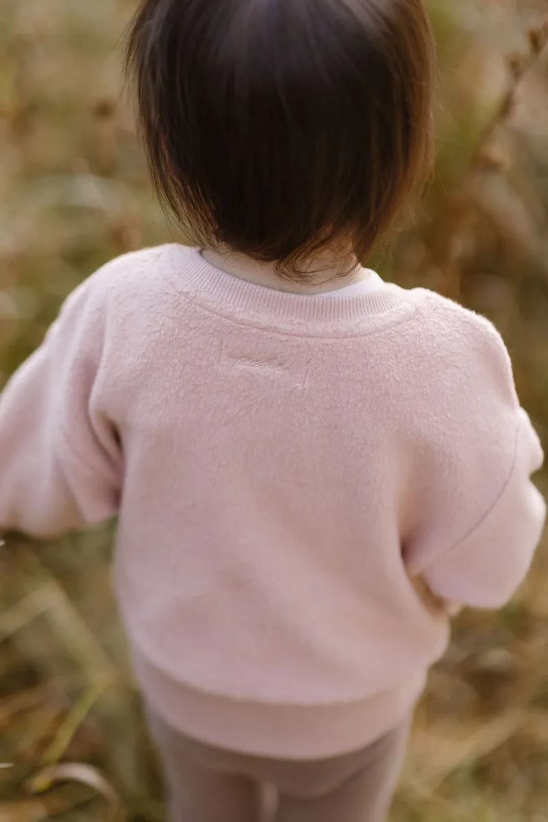 Teddy Fleece Dropped Shoulder Sweatshirt