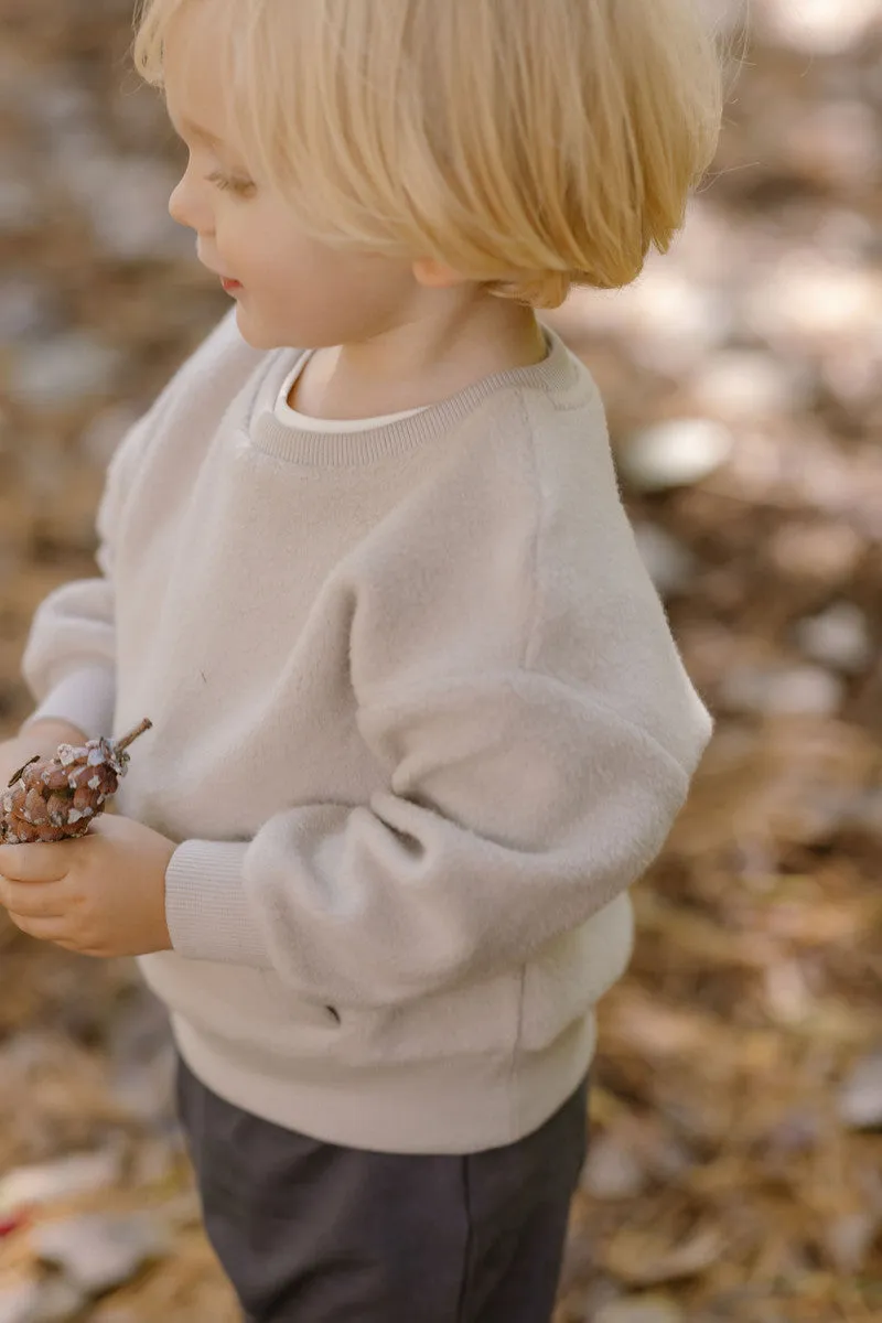 Teddy Fleece Dropped Shoulder Sweatshirt