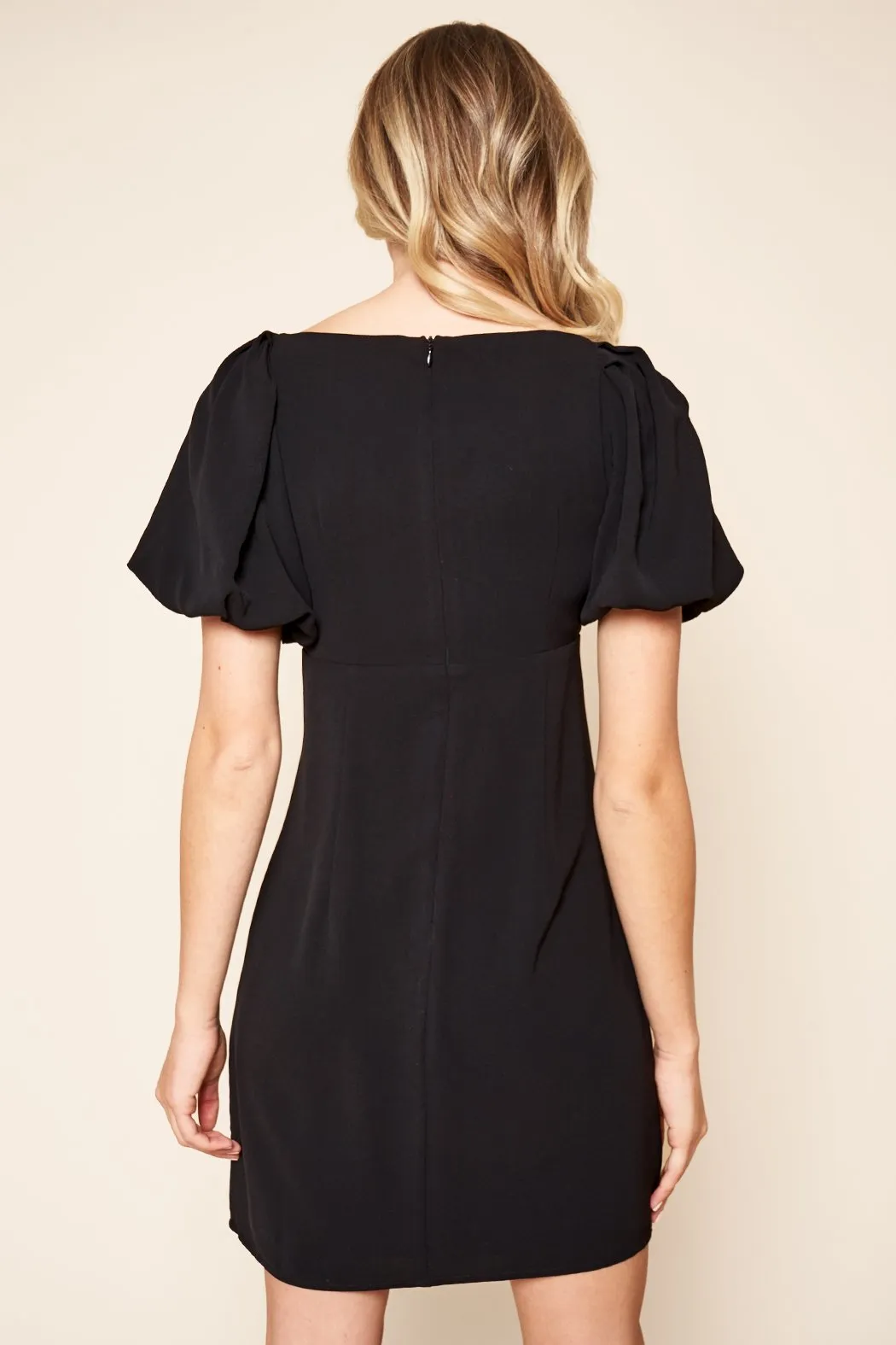 Turning Point Puff Sleeve Babydoll Mini Dress