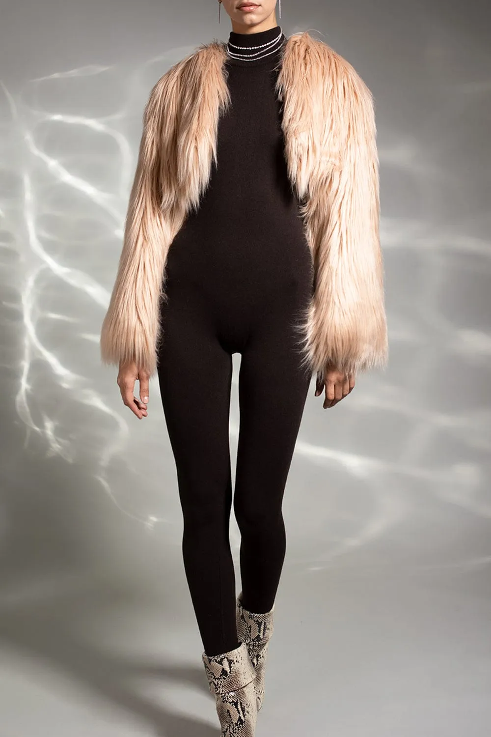 Turtleneck Catsuit - Chocolate