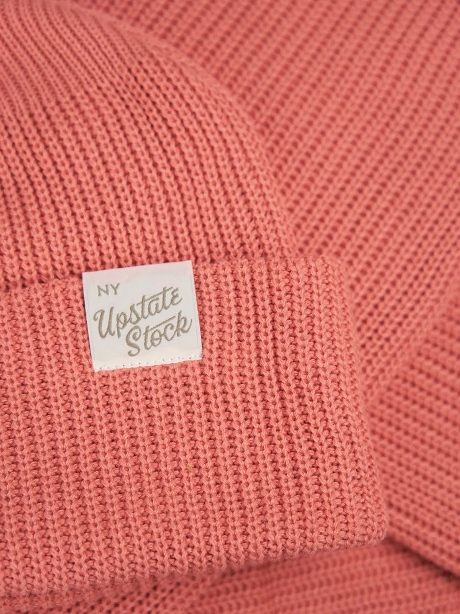 Upcycled Cotton Watchcap - Coral