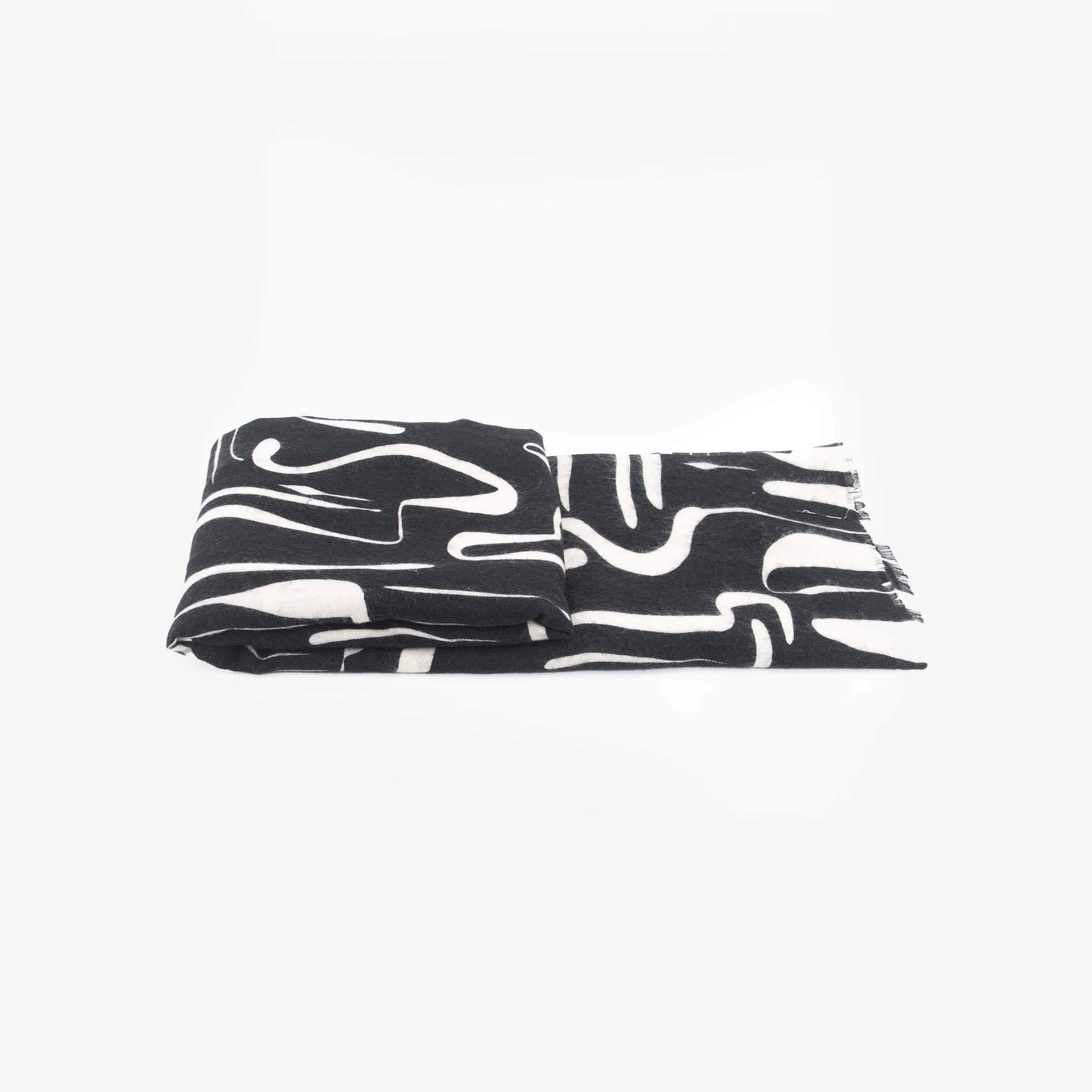 Vera Lightweight Scarf - Black, Abstract