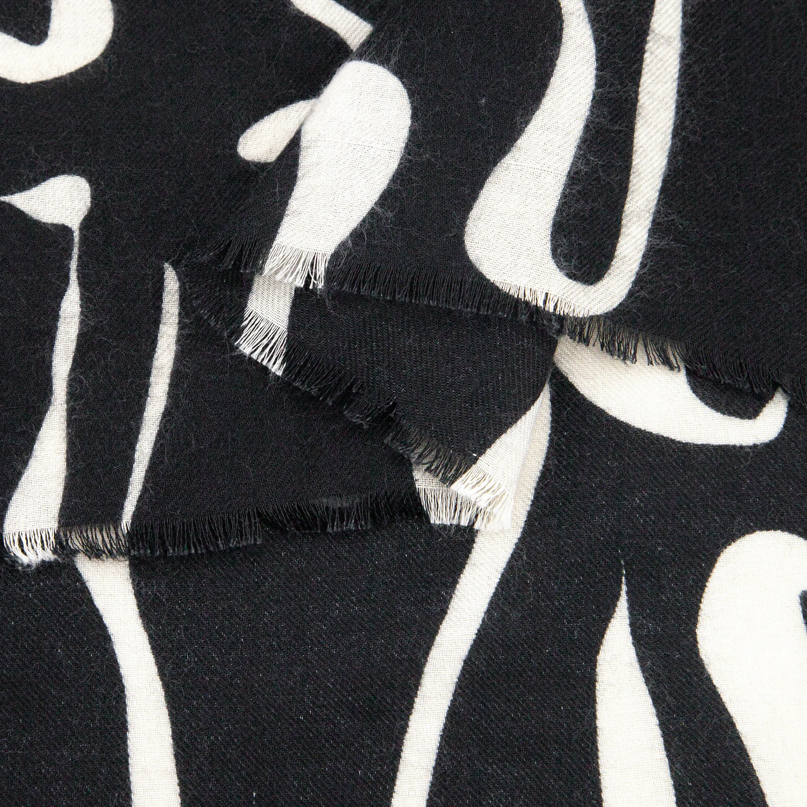 Vera Lightweight Scarf - Black, Abstract