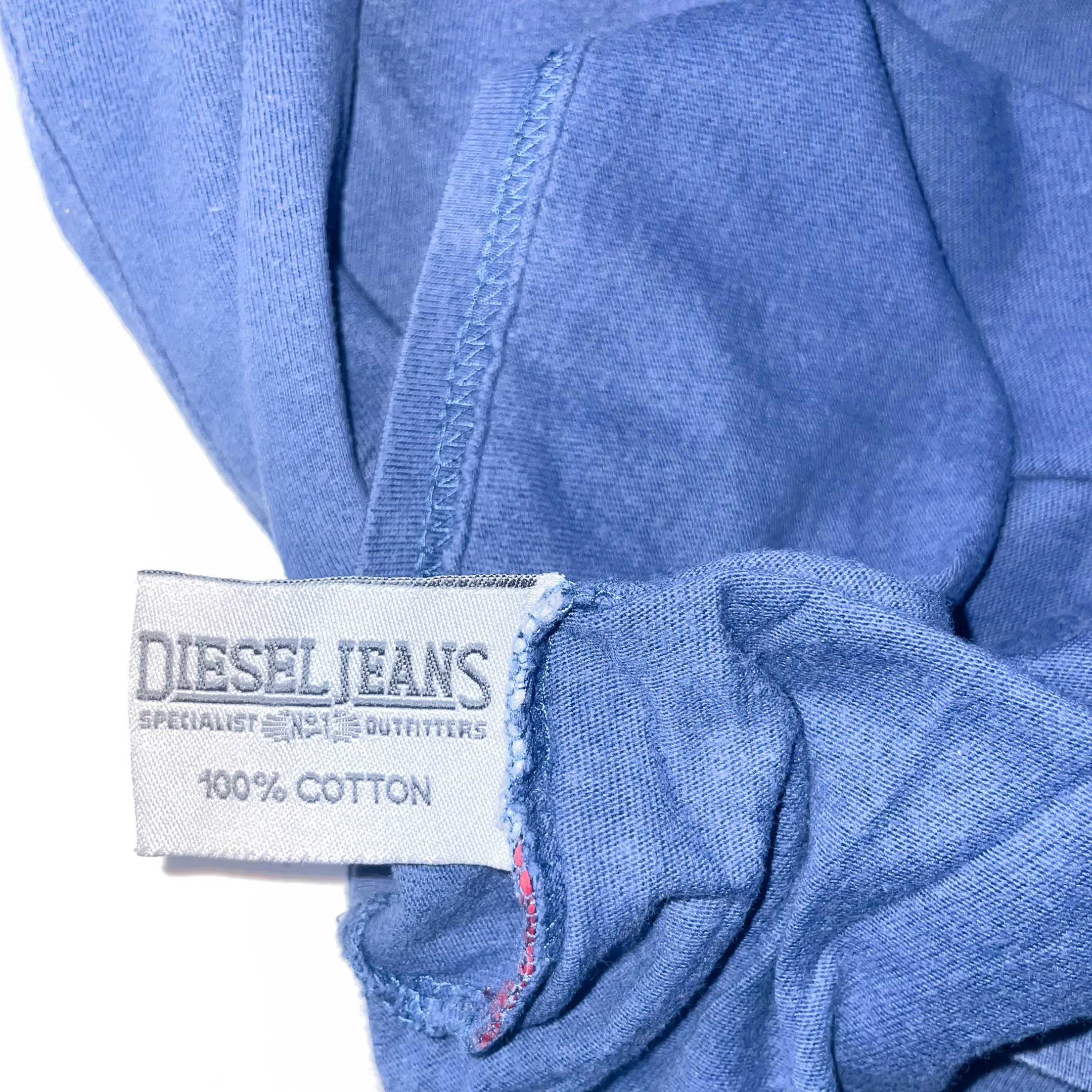 Vintage Diesel jeans round sleeveless cotton mens medium blue tees