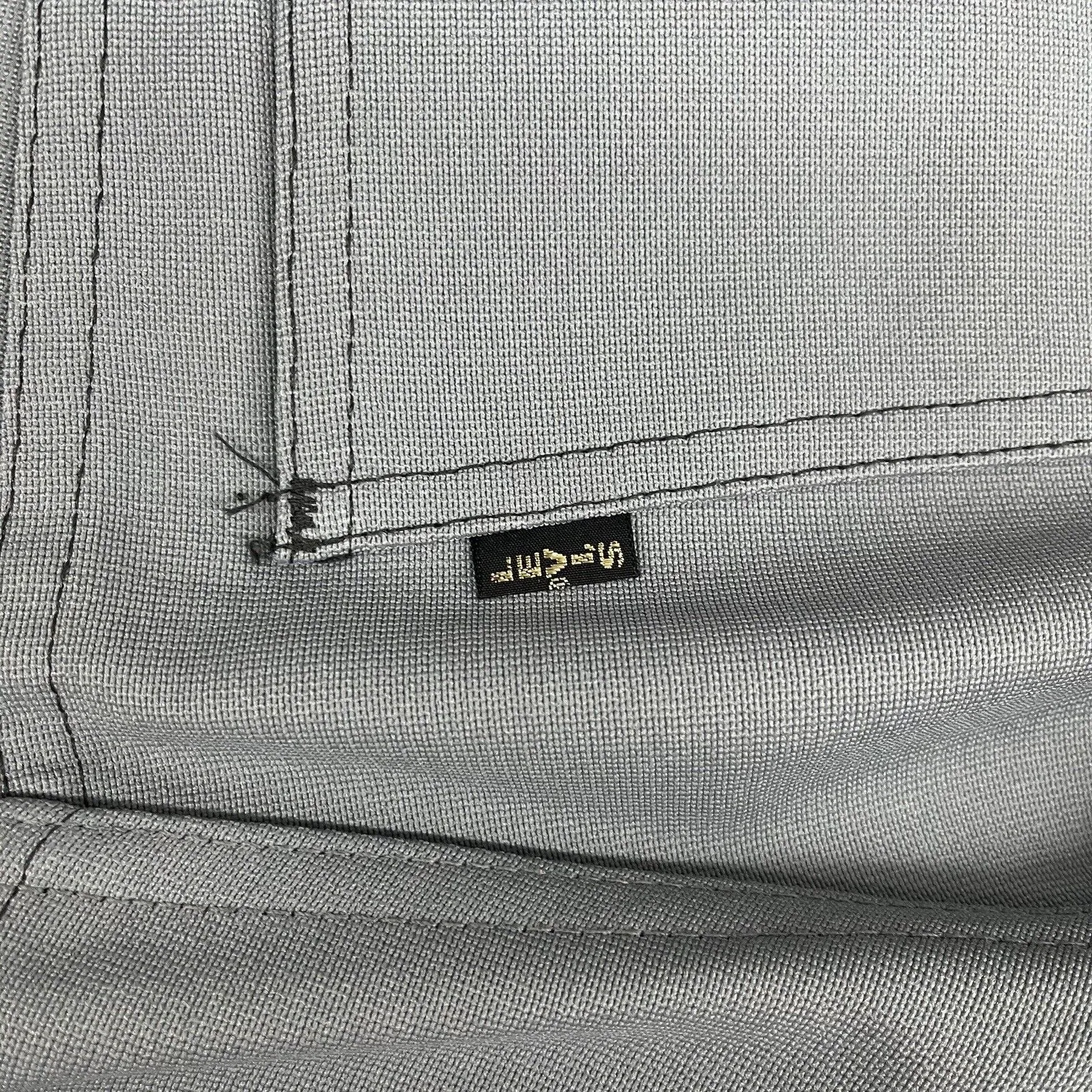 VTG 80s Levis Pants Men's Gray Chino Pleated Polyester Dracon Slacks Capital E