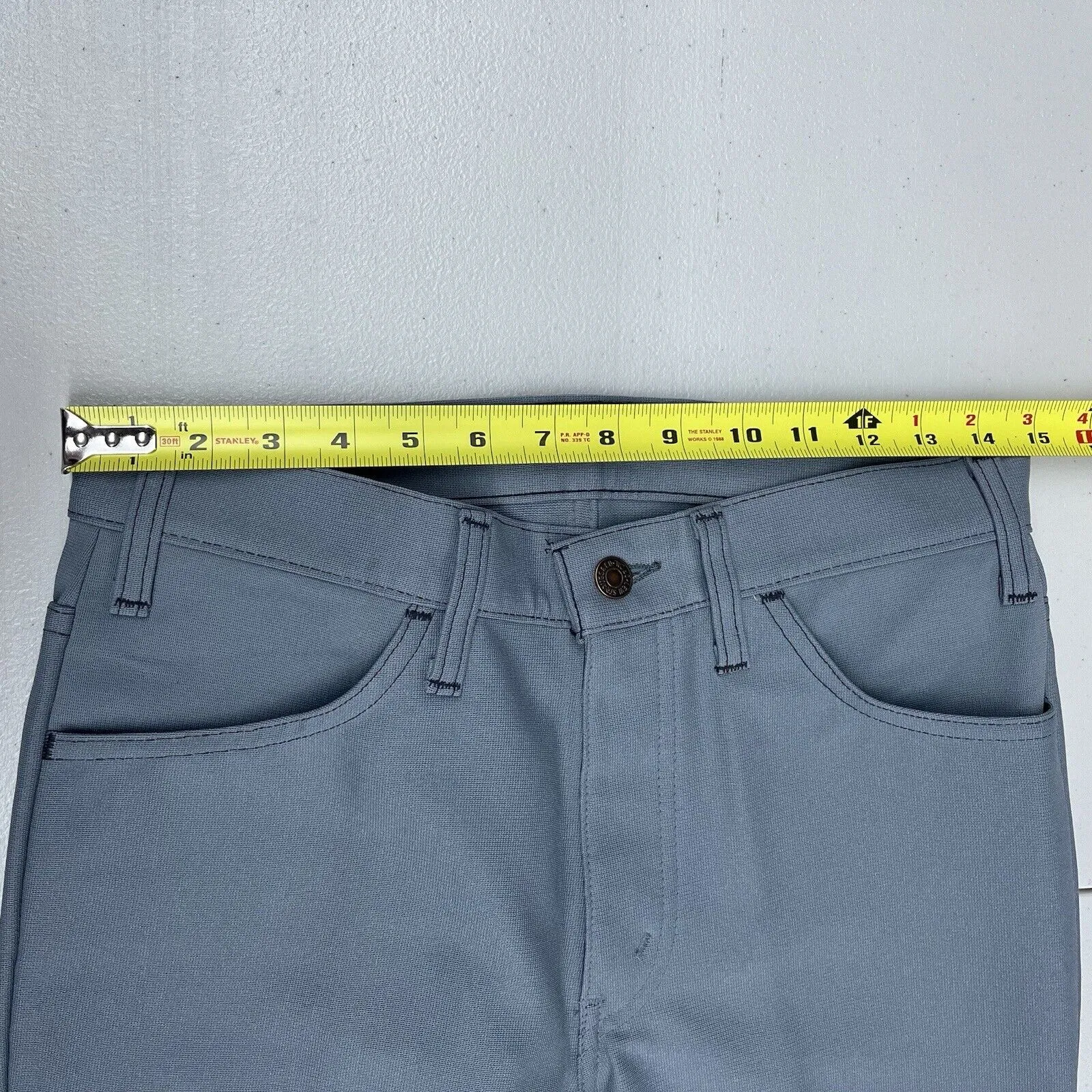 VTG 80s Levis Pants Men's Gray Chino Pleated Polyester Dracon Slacks Capital E
