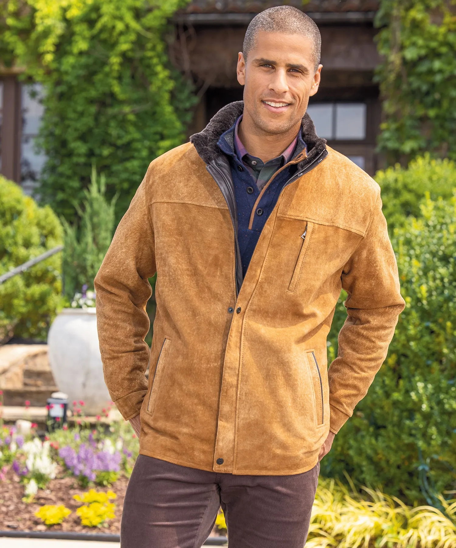 Westport Black Three-Quarter Length Leather Coat