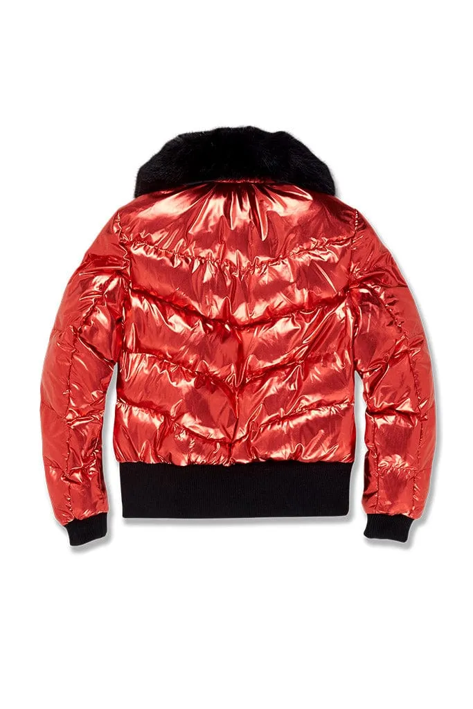 Women's Flatbush Bomber Jacket (Metallic Red)