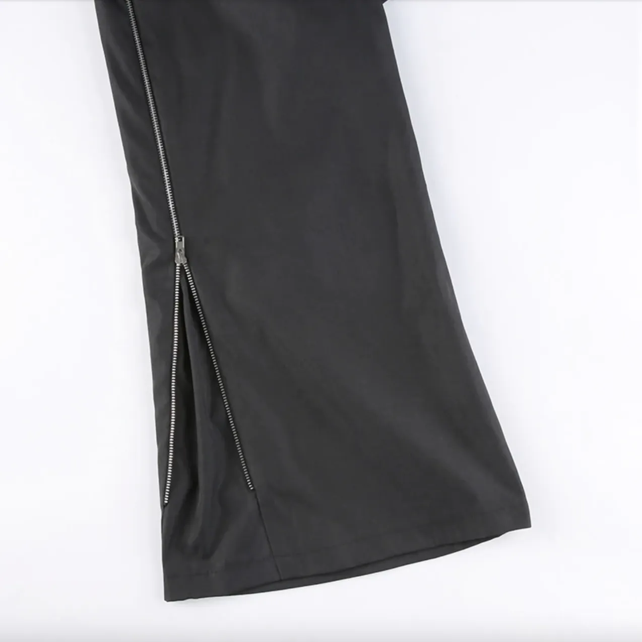 Women's Spring/Autumn Gothic Black Wide Leg Hight Waist Casual Pants