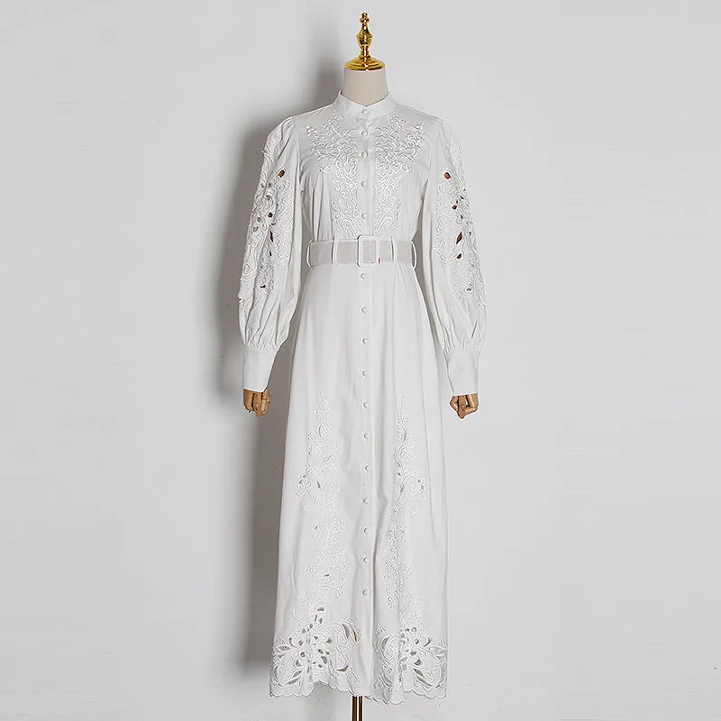 Women's Summer Casual High-Waist A-Line Long Dress