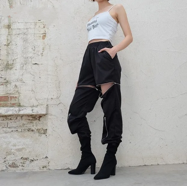 Women's Summer Spliced Loose Cargo Pants