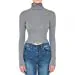 Women's Turtle Neck Long Sleeve Fine Gauge Sweater Crop Top