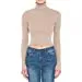 Women's Turtle Neck Long Sleeve Fine Gauge Sweater Crop Top