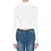 Women's Turtle Neck Long Sleeve Fine Gauge Sweater Crop Top